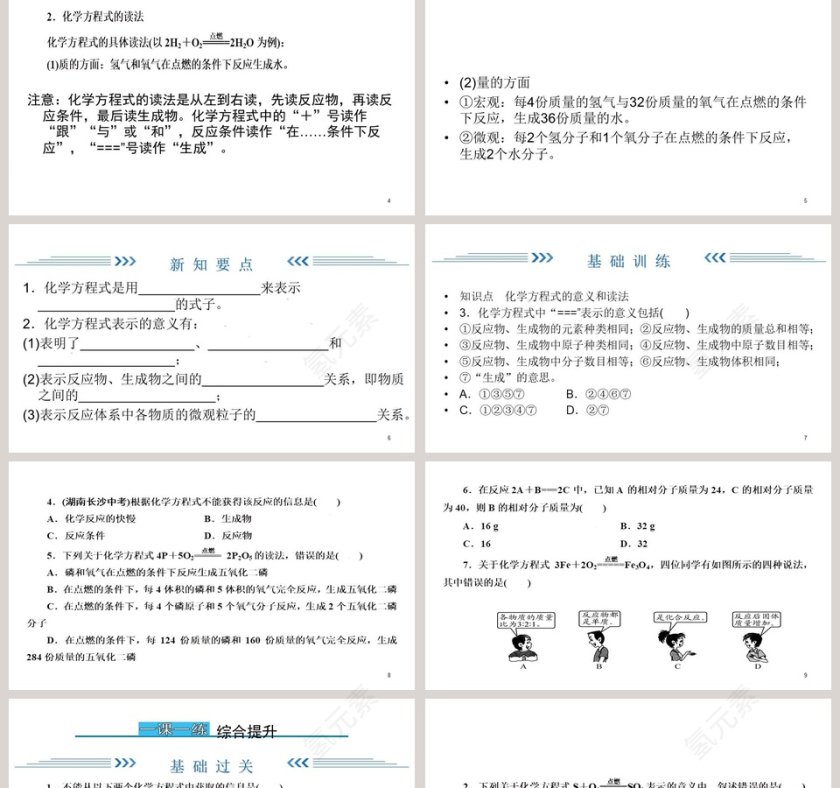 第五单元定量研究化学反应-化学反应的表示教学ppt课件第2张