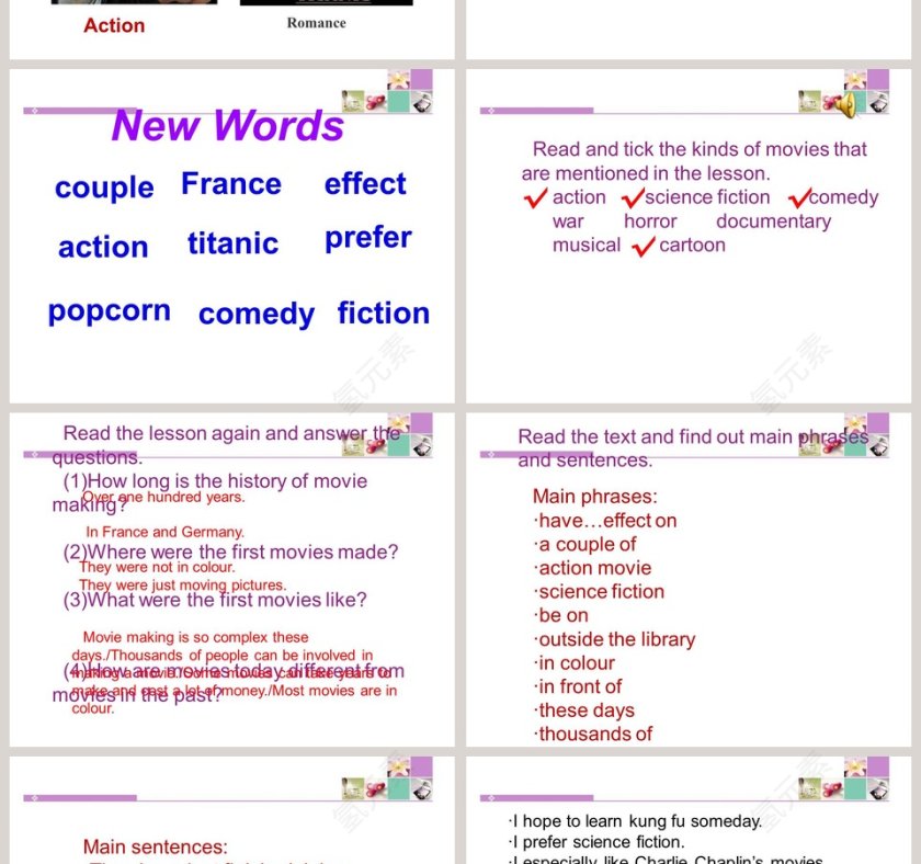 Unit 6  Movies and Theatre-Moving Pictures教学ppt课件第2张