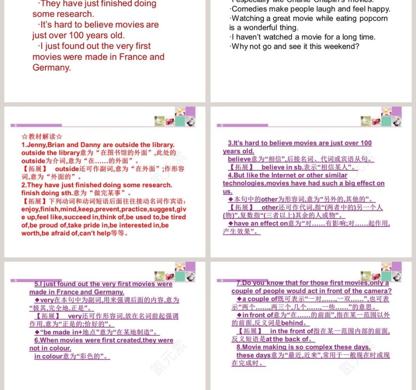 Unit 6  Movies and Theatre-Moving Pictures教学ppt课件第3张