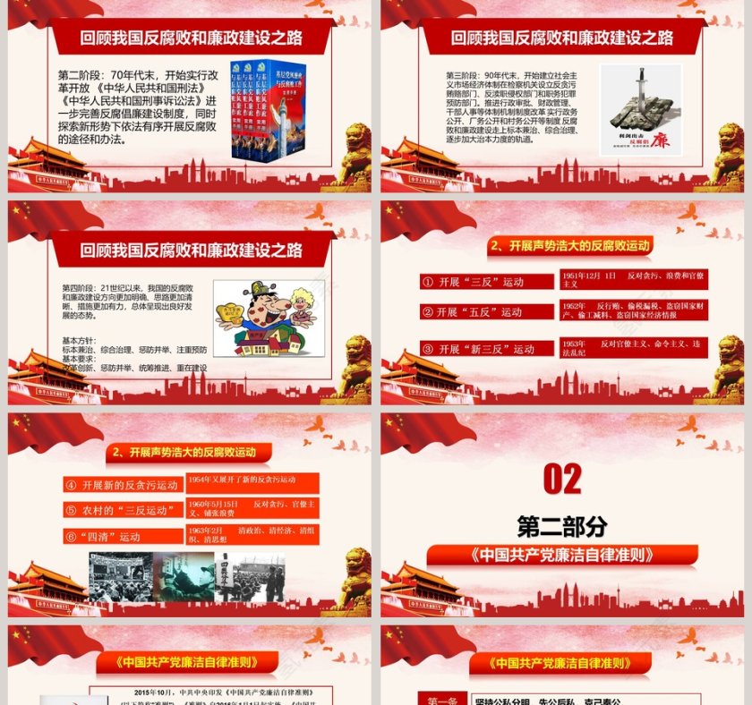  从严治党党风廉政反腐作风建设PPT廉政党课PPT幻灯片第2张