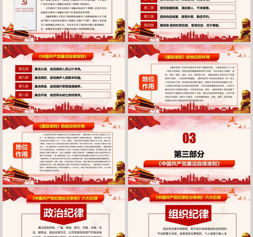  从严治党党风廉政反腐作风建设PPT廉政党课PPT幻灯片第3张