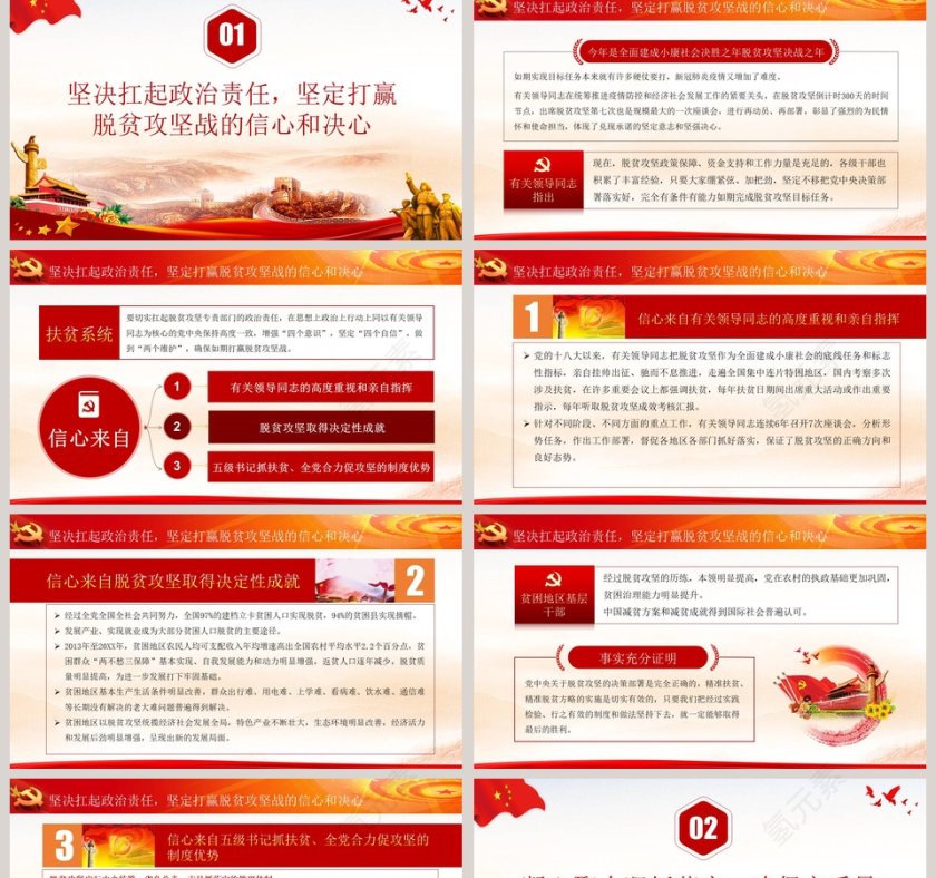 确保如期高质量打赢脱贫攻坚收官之战专题党课PPT模板第2张