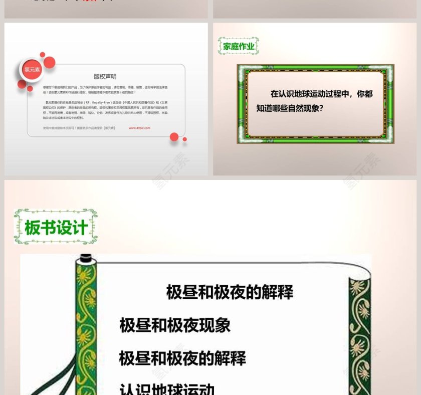 教科版五年级下册-极昼和极夜的解释教学ppt课件第6张