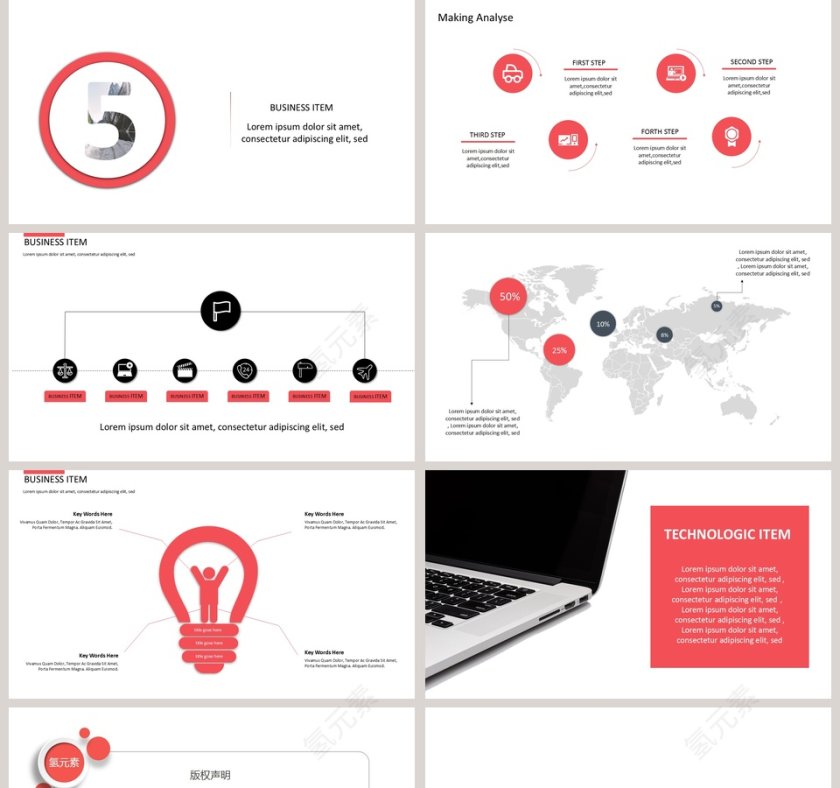 欧美极简PPT杂志风创业书PPT模板第5张