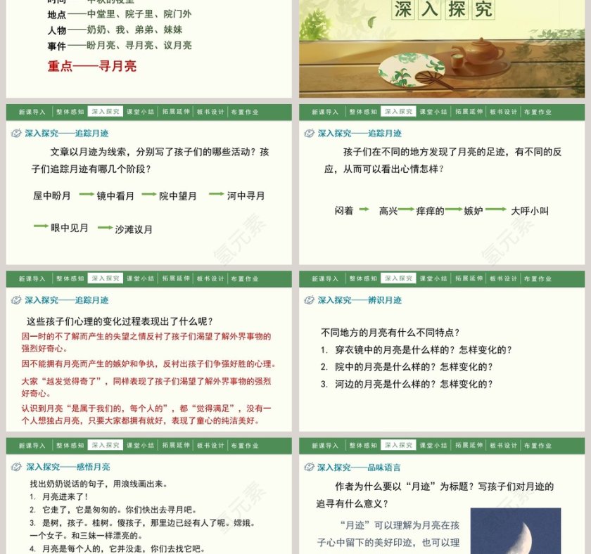 人教部编版五年级语文上册月迹语文课件PPT第3张