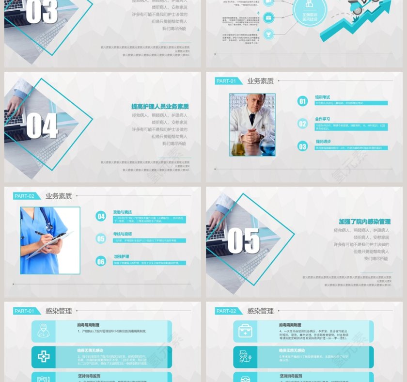 护士长年终述职报告PPT第3张