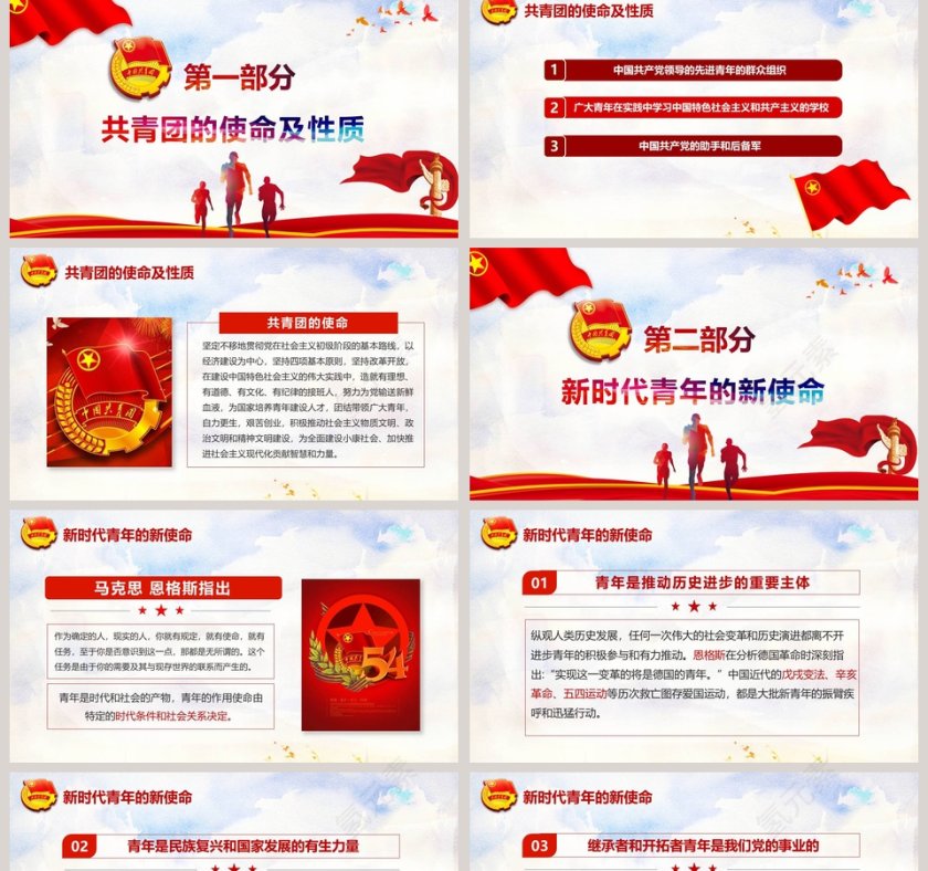新时代共青团纪念五四运动xxx周年PPT第2张