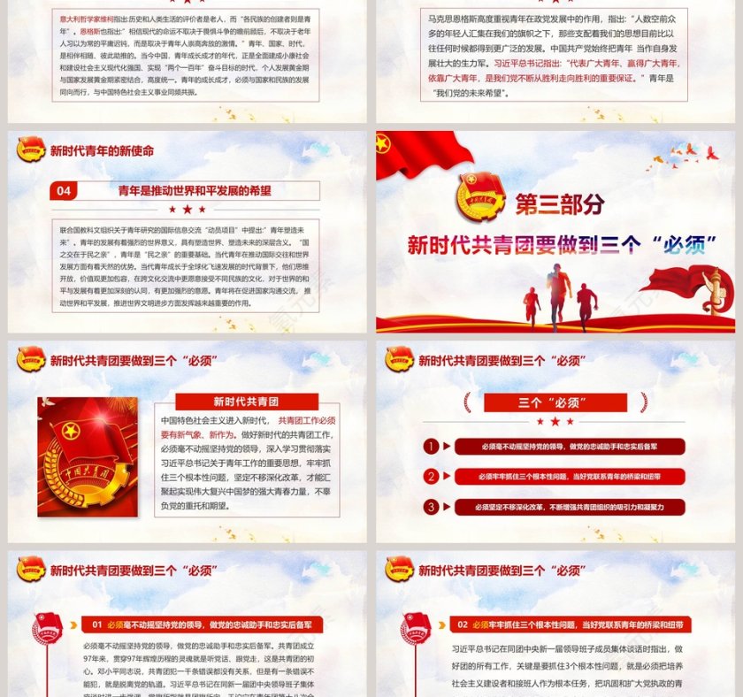 新时代共青团纪念五四运动xxx周年PPT第3张