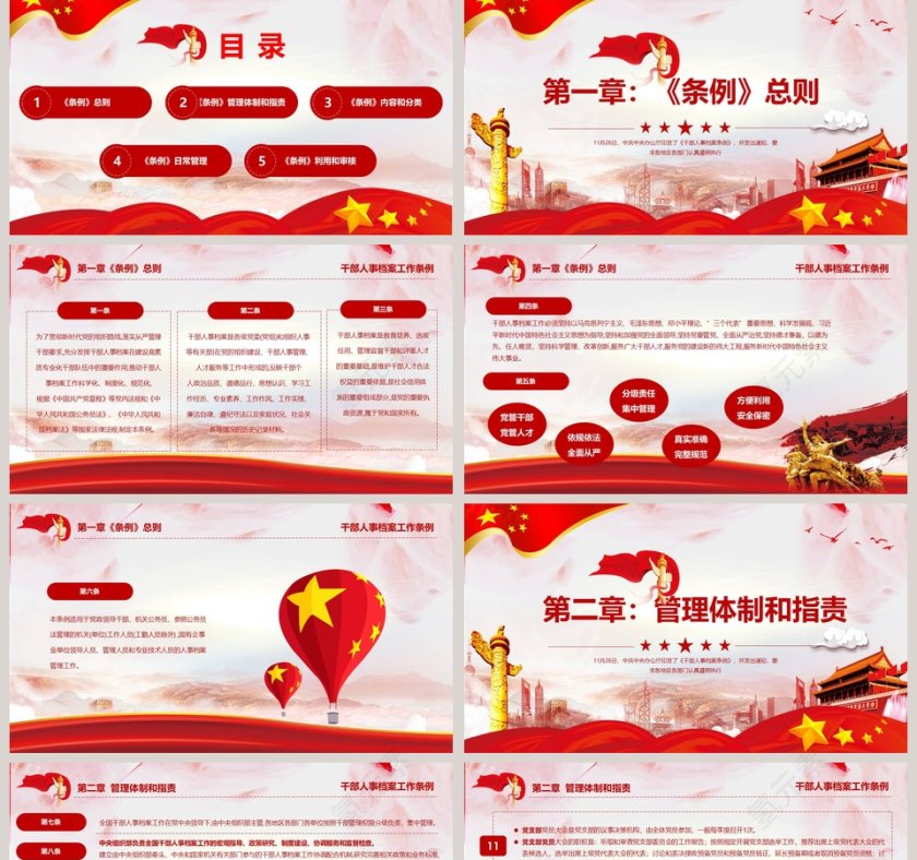 干部人事档案工作条例PPT模板第2张