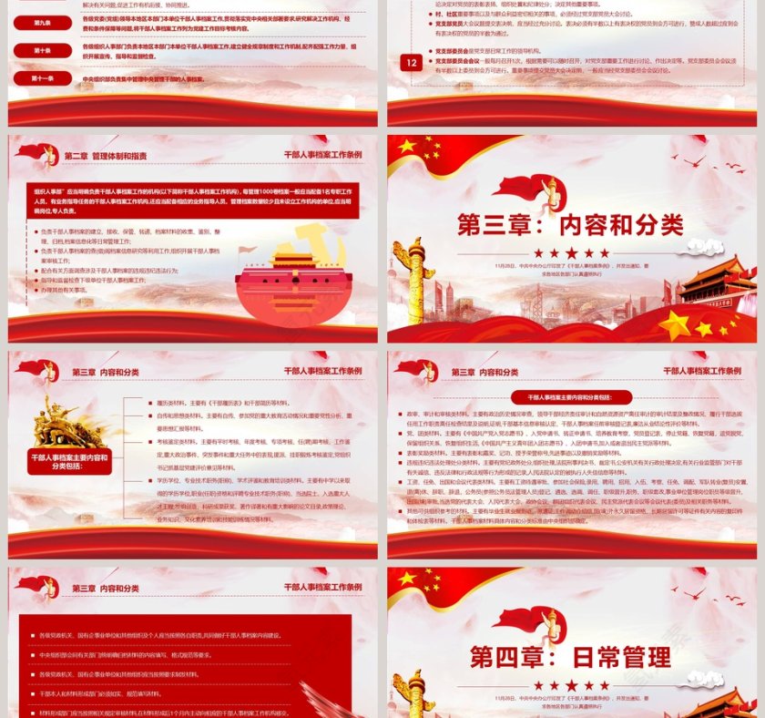 干部人事档案工作条例PPT模板第3张