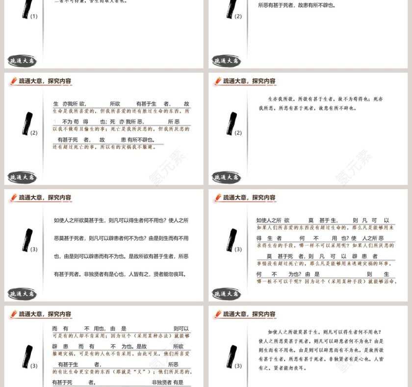 鱼我所欲也语文教学PPT课件第3张