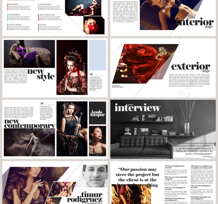  欧美经典商务时尚工作总结公司宣传介绍PPT第3张