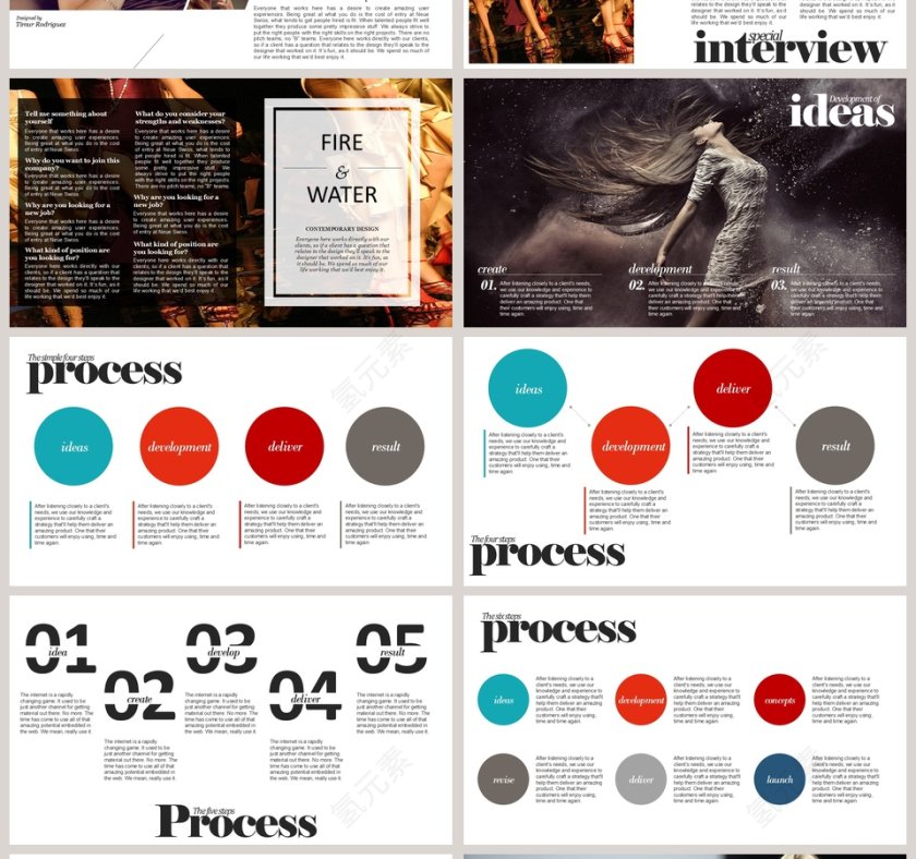  欧美经典商务时尚工作总结公司宣传介绍PPT第4张