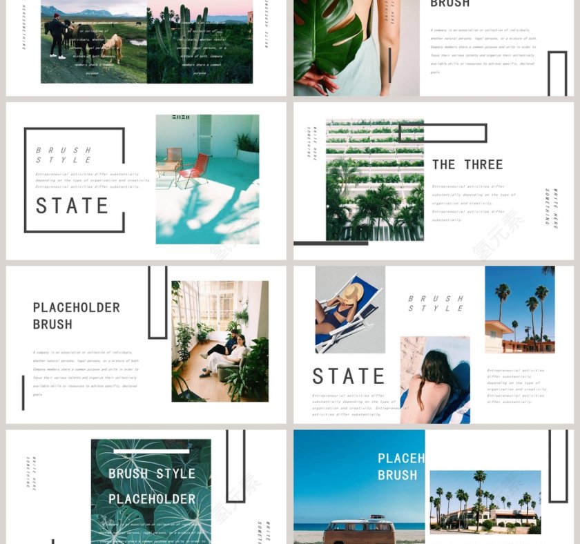 简约商务风格工作ppt模板第3张