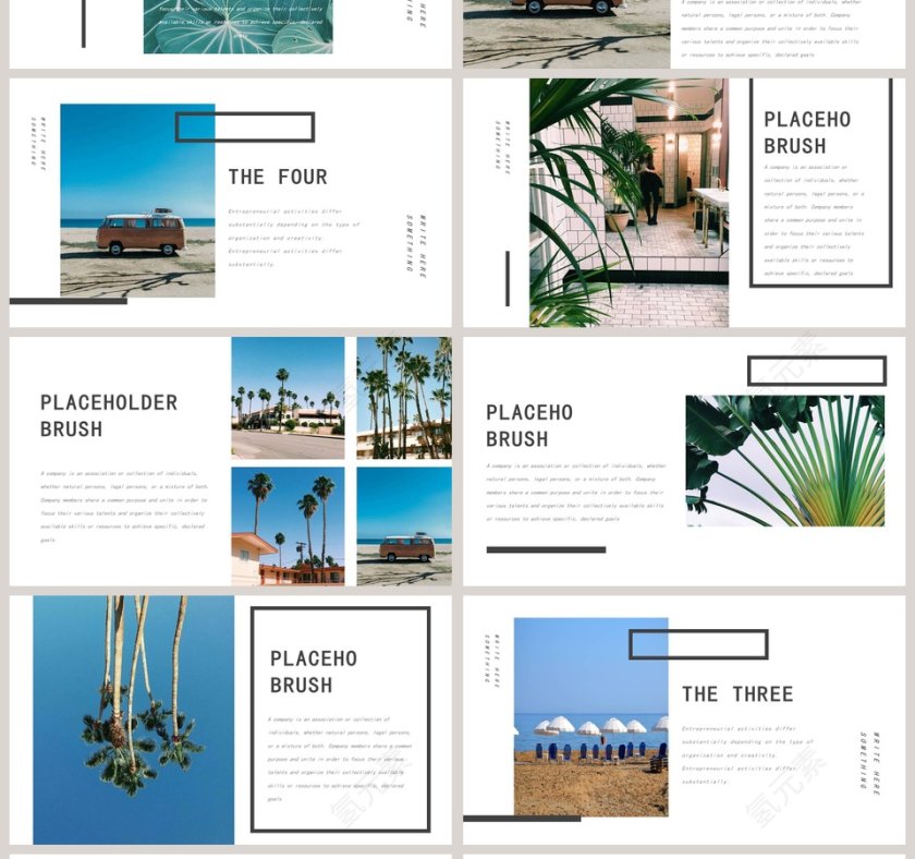 简约商务风格工作ppt模板第4张