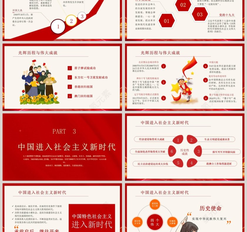 礼赞新中国奋进新时代爱国教育ppt第3张