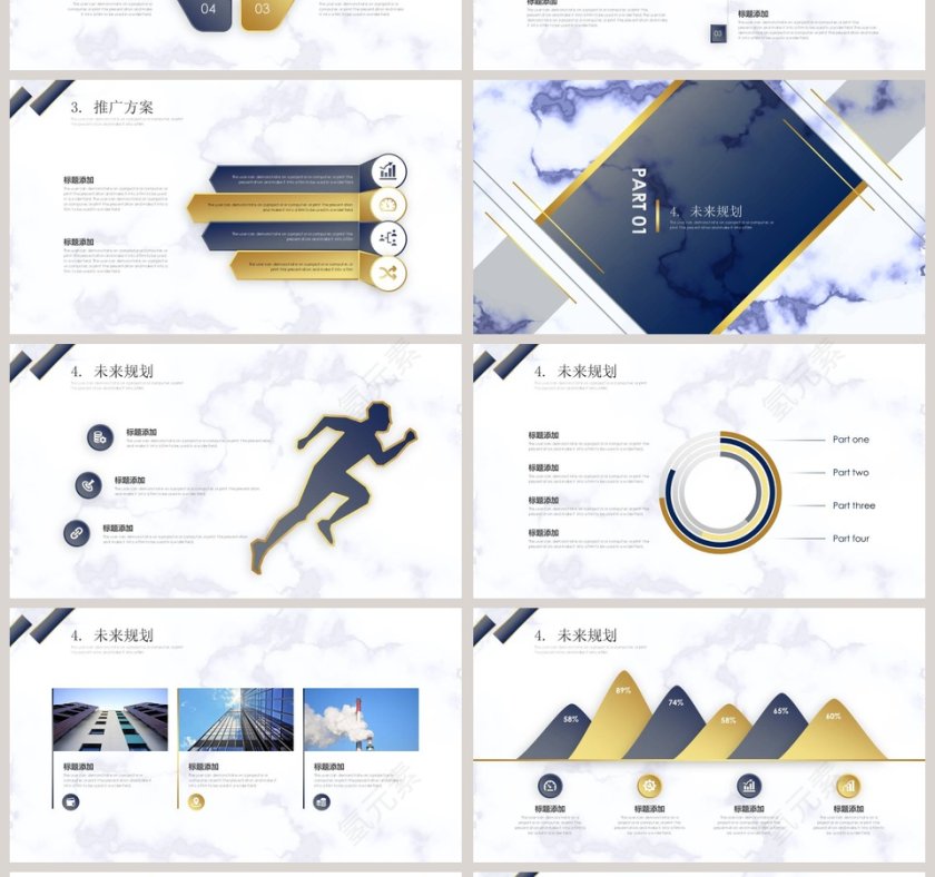 高端精美大气项目介绍PPT模板第4张