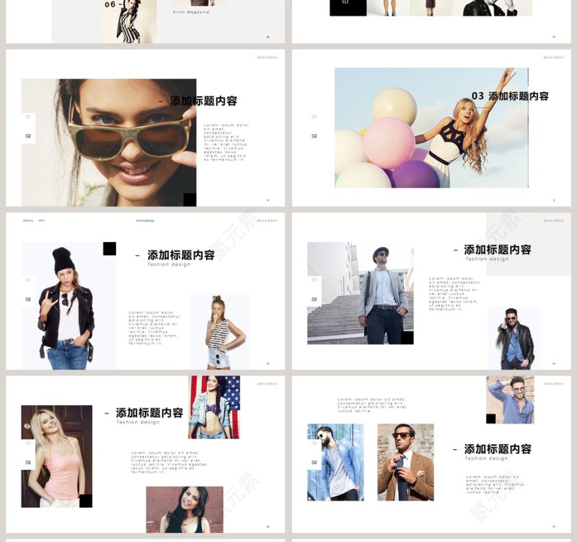 时尚欧美风时尚品牌服装宣传PPT模板第4张