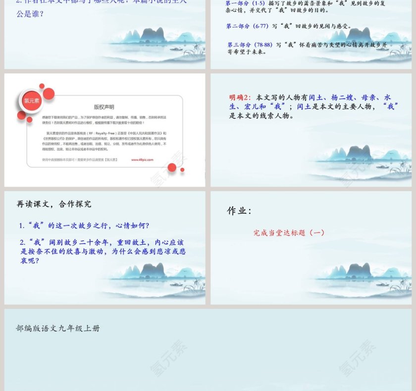 课文解析部编版语文九年级上册故乡语文课件PPT第3张