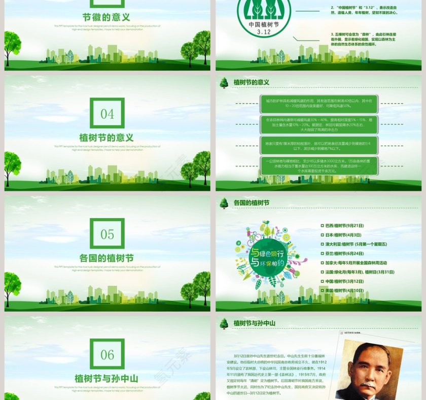 植树节绿色生态教育教学主题班会课件PPT第3张