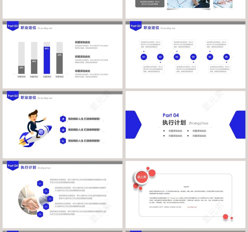 职业生涯规划计划总结PPT模板第4张