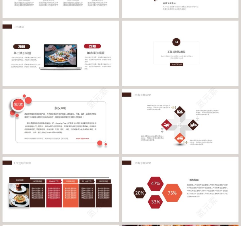 2019餐饮美食PPT模版第4张