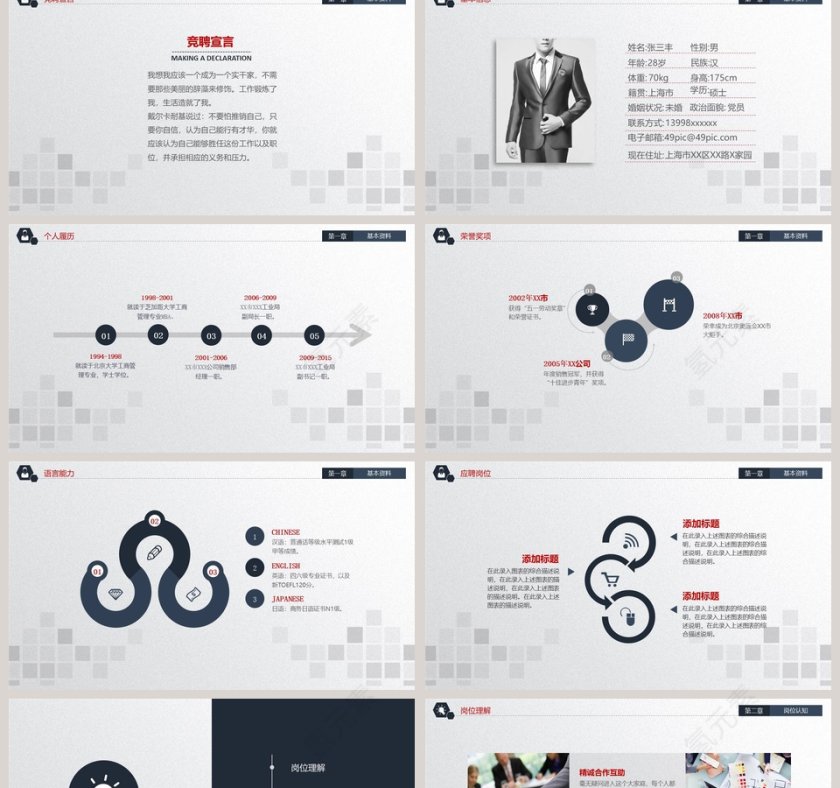 时尚个人求职竞聘简历PPT模板第2张