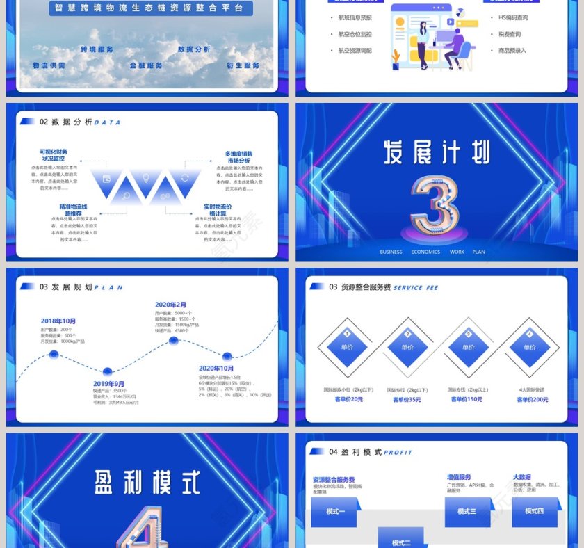 智慧跨境电商方案PPT模板第3张