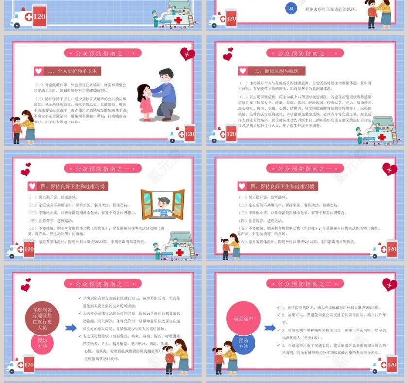 新型冠状病毒防控知识PPT模板第4张