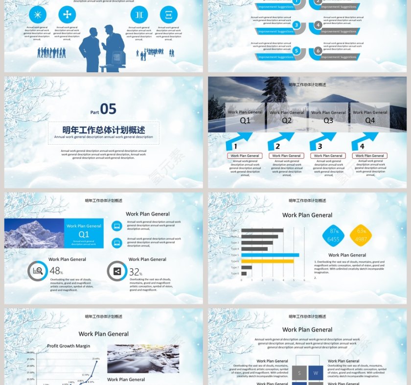 年度总结及新年计划PPT模板第6张
