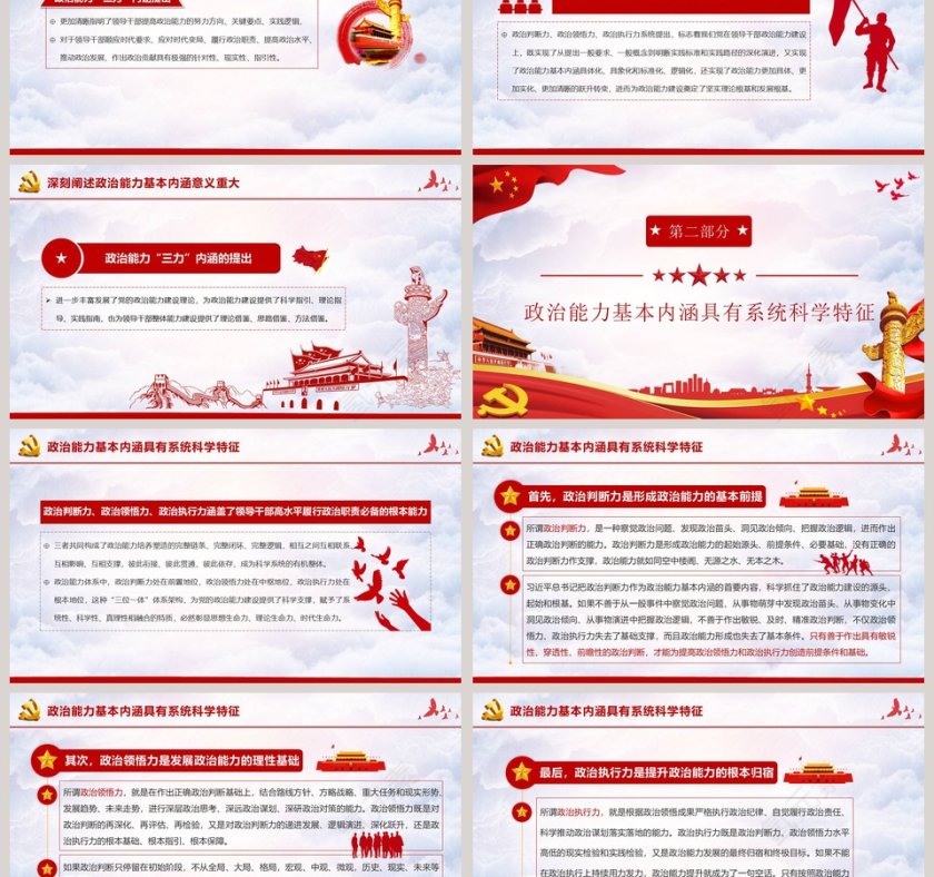 政治能力是新时代党员干部的第一能力民主生活会重要讲话精神PPT模板第3张