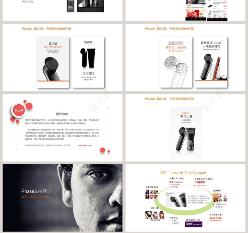 白色极简男士护肤品牌与产品介绍PPT模板第7张