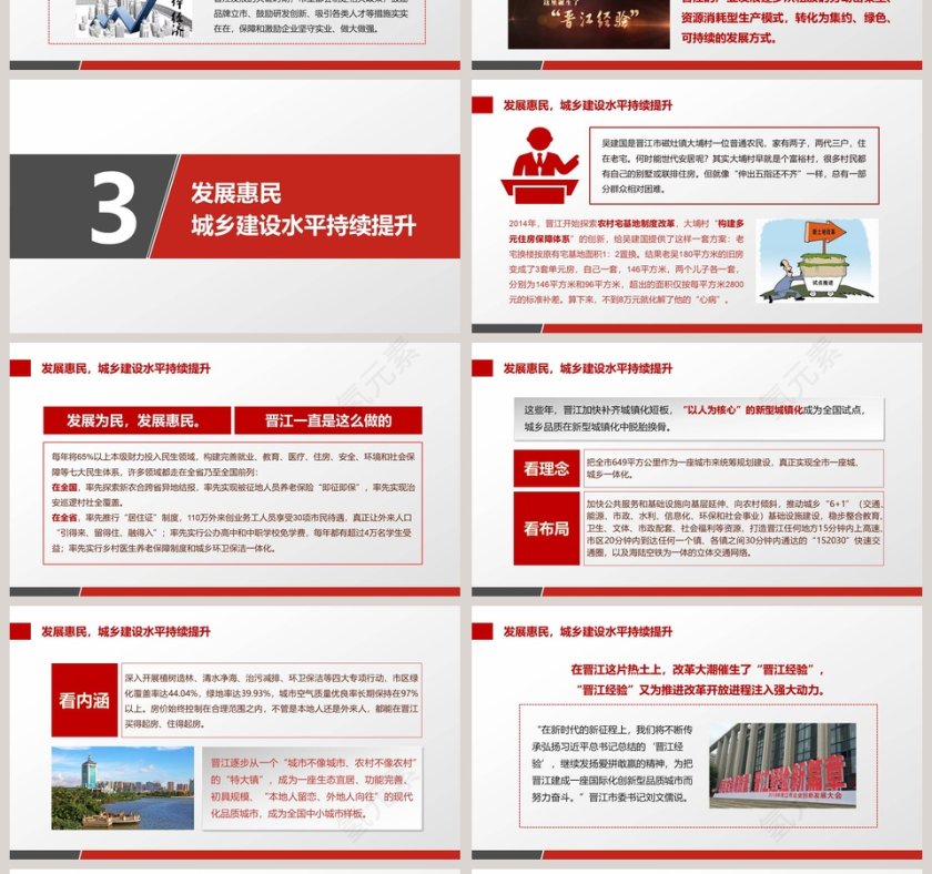 践行“晋江经验”壮阔东方潮奋进新时代庆祝改革开放41年PPT模板第4张