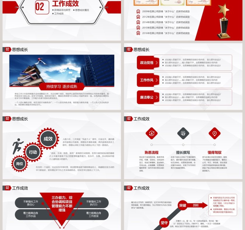 简约岗位竞聘报告PPT模板第3张