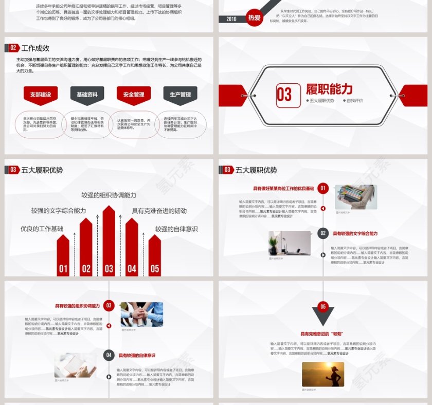 简约岗位竞聘报告PPT模板第4张