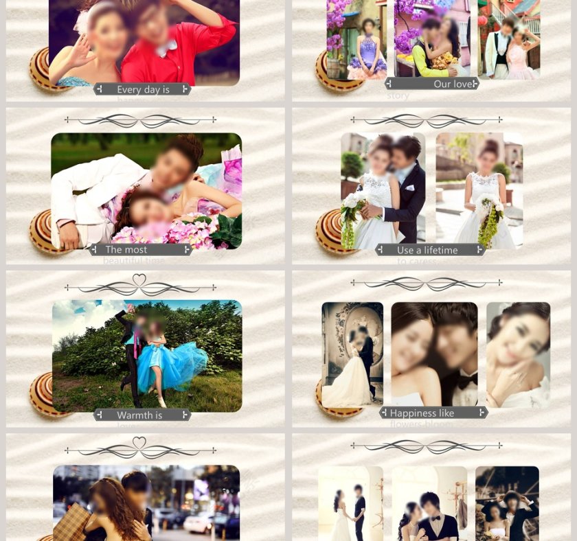 浪漫婚礼策划PPT模板婚礼婚庆ppt 第6张