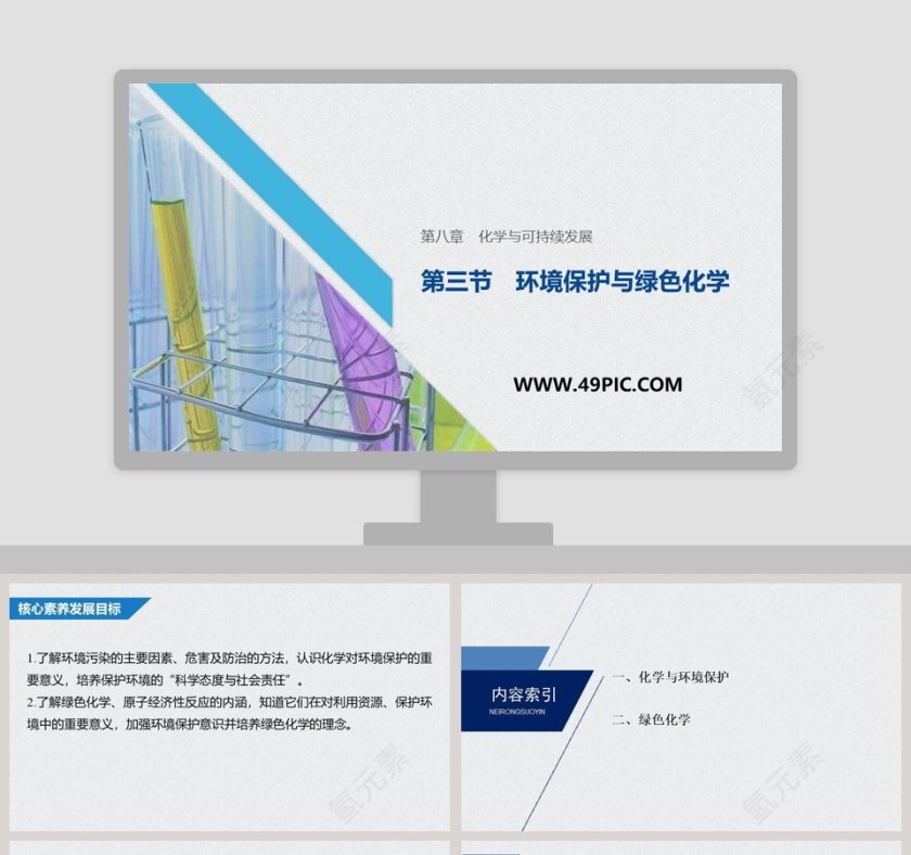 第三节环境保护与绿色化学-第八章化学与可持续发展教学ppt课件第1张