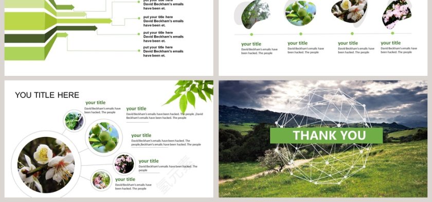 简约清新绿色环保模板环保PPT模板第6张