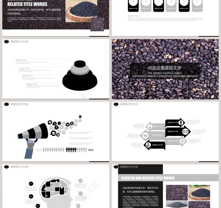 农业黑芝麻产品介绍PPT模板第3张