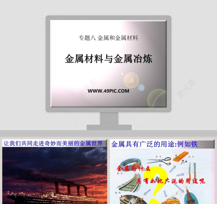 专题八 金属和金属材料教学ppt课件第1张