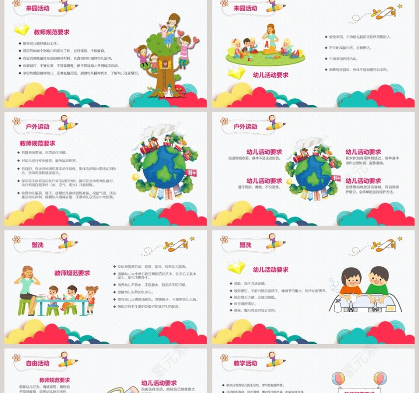 蓝色简约清新幼儿园教师培训PPT第2张