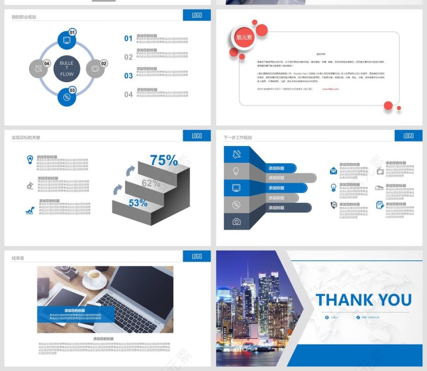 年度述职报告PPT模板第5张