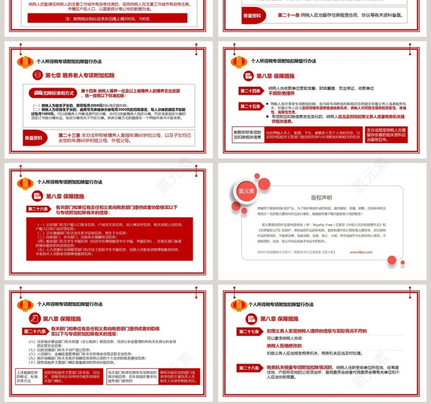 中华人民共和国个人所得税法实施条例个人所得税PPT模板第7张