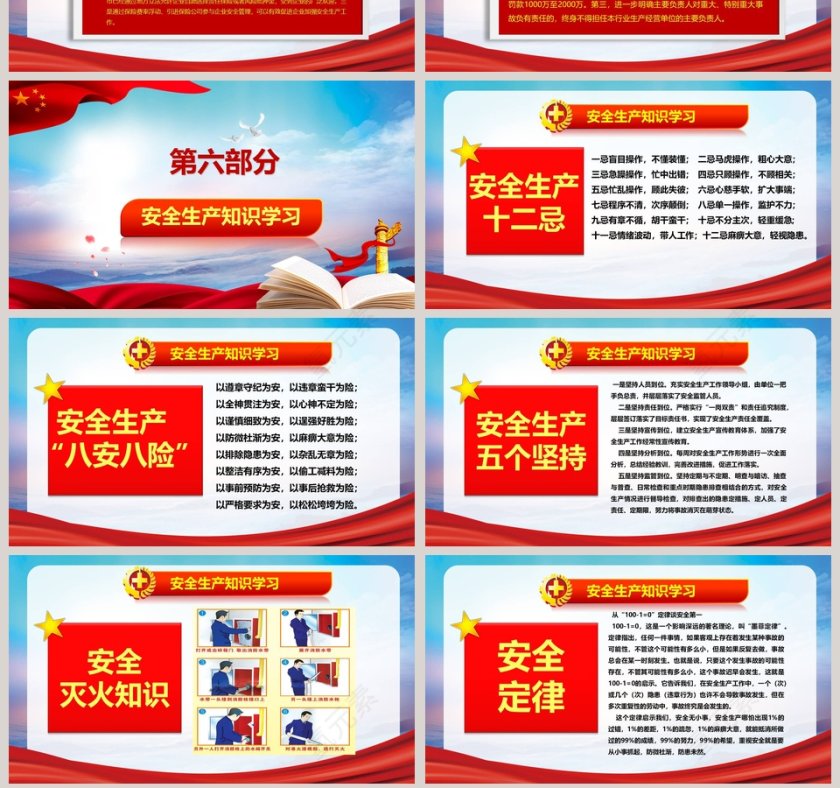 安全生产月PPT模板第7张