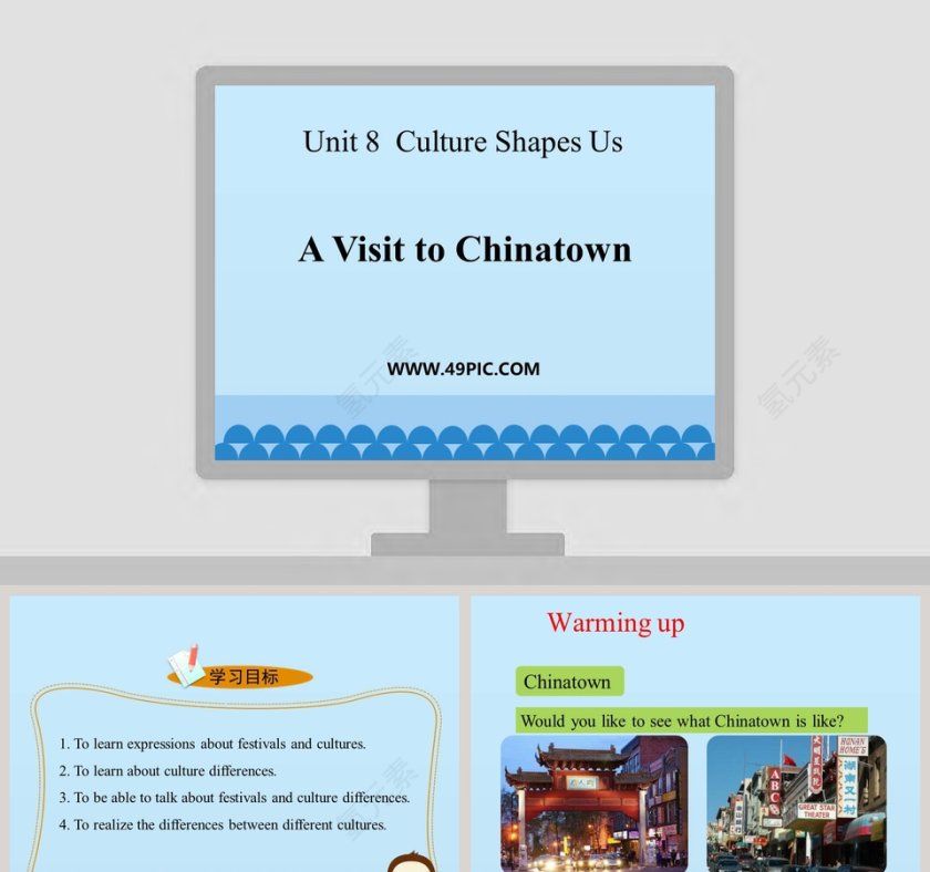 A Visit to Chinatown-Unit 8  Culture Shapes Us教学ppt课件第1张
