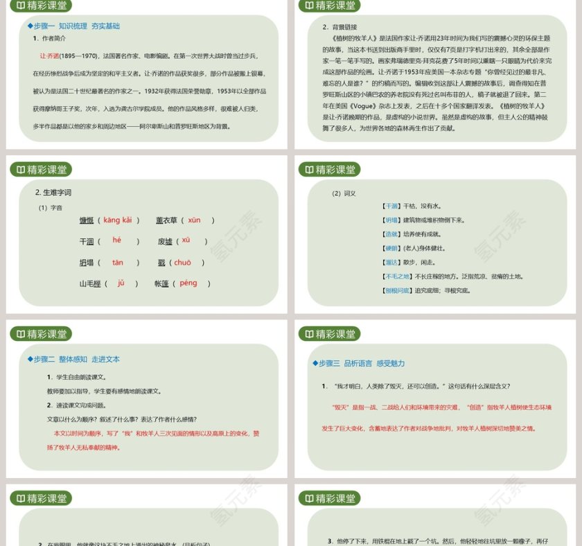 七年级语文上册植树的牧羊人PPT课件第2张