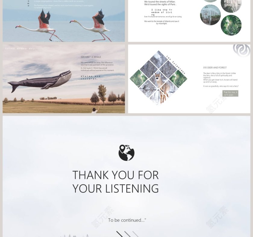 高端杂志风画册风ppt模板第3张