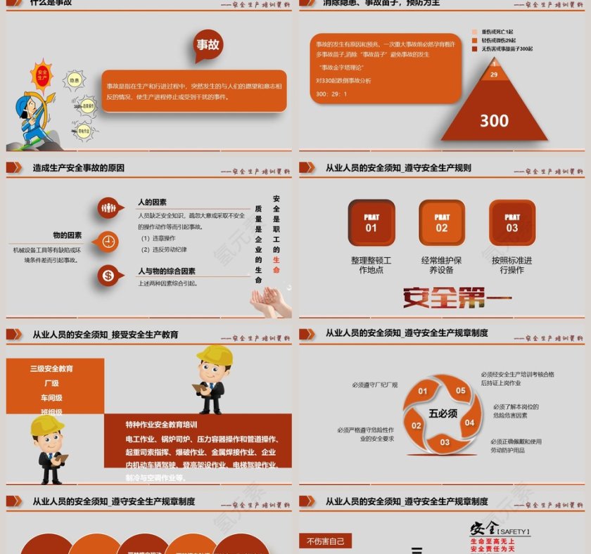 完整2019年安全生产教育ppt设计模板安全生产ppt第2张