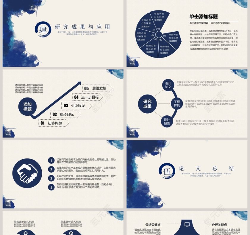 框架完整论文答辩PPT模板第5张
