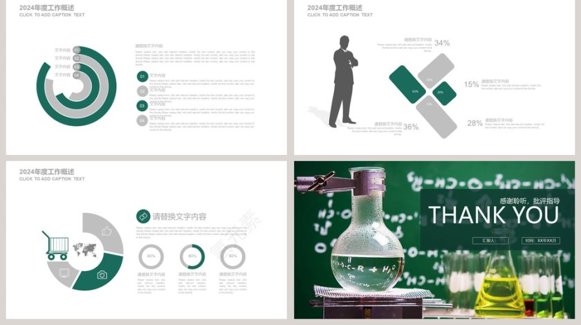 绿色简约清新化学实验PPT第5张